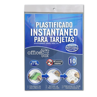 10 fundas plastificar tarjetas Office Box 10 fundas plastificar tarjetas Office Box
