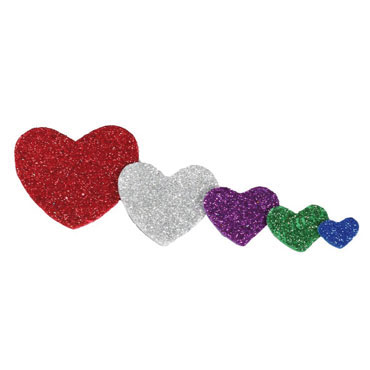 59 corazones de EVA adhesivas purpurina Fixo 68002500 59 corazones de EVA adhesivas purpurina Fixo 68002500