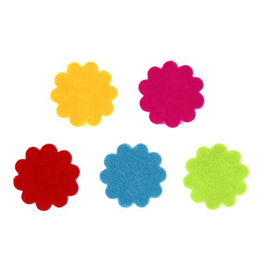 30 flores fieltro adhesivo Fixo 68004100 30 flores fieltro adhesivo Fixo 68004100