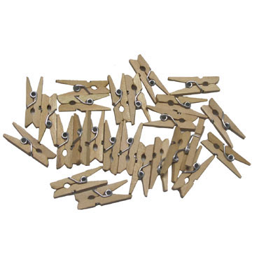 30 pinzas madera natural pequeña Fixo 68005800 30 pinzas madera natural pequeña Fixo 68005800