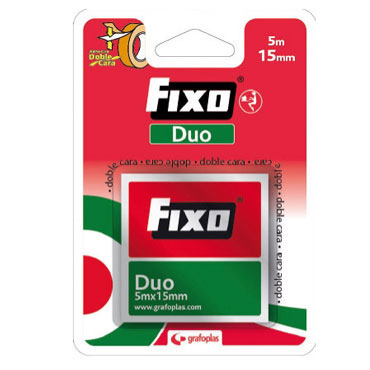 Cinta adhesiva doble cara 15 mm.x5 m. Fixo 75600300 Cinta adhesiva doble cara 15 mm.x5 m. Fixo 75600300