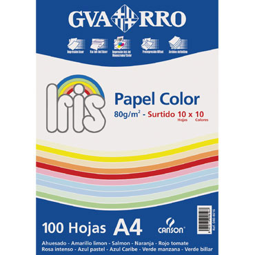 100HJ papel Iris de colores surtidos 80 g/m² A-4 Canson 100HJ papel Iris de colores surtidos 80 g/m² A-4 Canson
