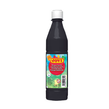 Botella témpera líquida negra 500 ml. Jovi 50630 Botella témpera líquida negra 500 ml. Jovi 50630