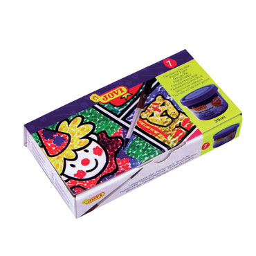7 botes tempera 35 ml. con pincel Jovi 507 7 botes tempera 35 ml. con pincel Jovi 507