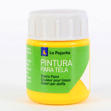 Bote 25 ml. pintura tela amarillo real La Pajarita 112871 Bote 25 ml. pintura tela amarillo real La Pajarita 112871