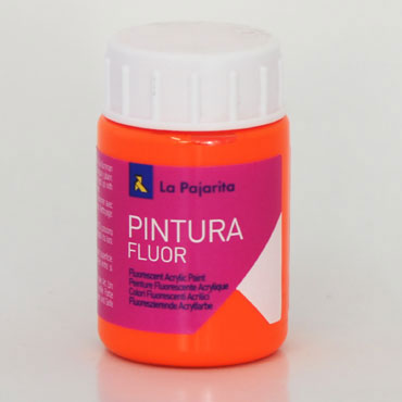 Bote 35 ml. pintura fluorescente naranja La Pajarita 116622 Bote 35 ml. pintura fluorescente naranja La Pajarita 116622