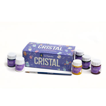 6 botes 25 ml. pintura cristal La Pajarita 999994 6 botes 25 ml. pintura cristal La Pajarita 999994