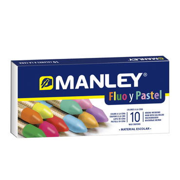 10 ceras Manley flúo y pastel 110 MNC00044 10 ceras Manley flúo y pastel 110 MNC00044