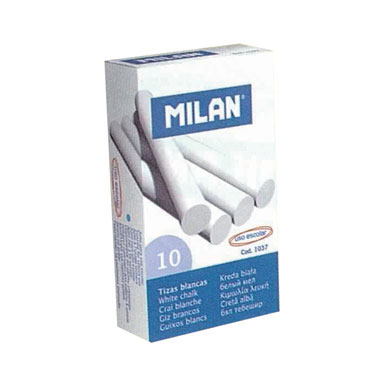 Caja 10 tizas blancas Milan 1037 Caja 10 tizas blancas Milan 1037