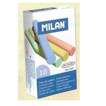 Caja 10 tizas colores Milan 1047 Caja 10 tizas colores Milan 1047