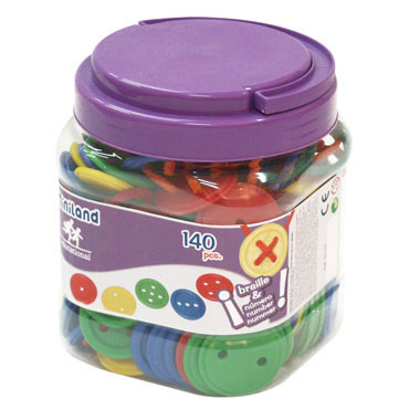 140 botones ensartables y 10 cordones Miniland 31715 140 botones ensartables y 10 cordones Miniland 31715