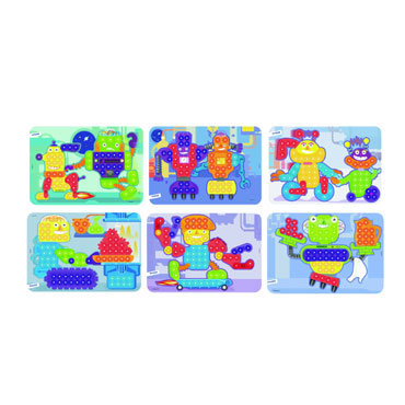 6 láminas robots para pinchos Miniland 31863 6 láminas robots para pinchos Miniland 31863