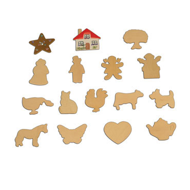 32 figuritas madera Niefenver 0700137 32 figuritas madera Niefenver 0700137