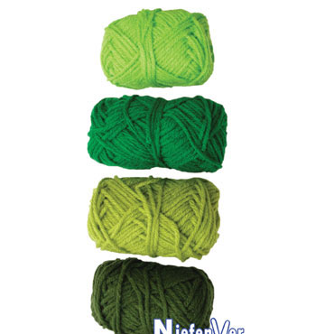 4 ovillos lana tonos verdes Niefenver 1100103 4 ovillos lana tonos verdes Niefenver 1100103