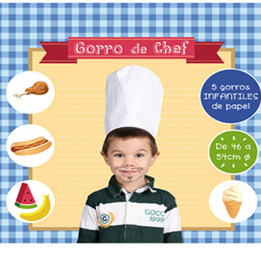 5 gorros Chef infantil Niefenver 1600112 5 gorros Chef infantil Niefenver 1600112