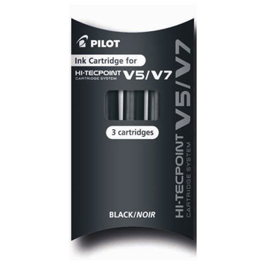 3 recargas rotulador Pilot V5 negro 3 recargas rotulador Pilot V5 negro