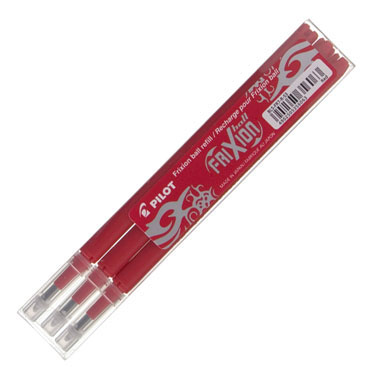 Bolsa 3 recambios rojos bolígrafo Frixion Pilot NRFXR Bolsa 3 recambios rojos bolígrafo Frixion Pilot NRFXR