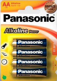 4 pilas alcalinas LR6/AA Panasonic