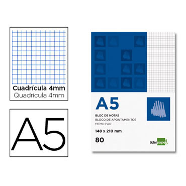 Bloc notas Din A-5 c/4 Liderpapel Bloc notas Din A-5 c/4 Liderpapel