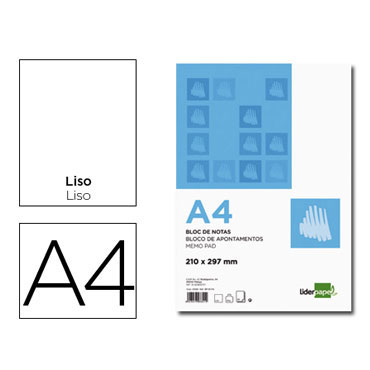 Bloc notas Din A-4 liso Liderpapel Bloc notas Din A-4 liso Liderpapel