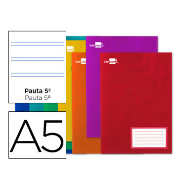 Libreta grapada 32 hojas Din A-5 pauta 5º 2,5mm. Liderpapel 22528 Libreta grapada 32 hojas Din A-5 pauta 5º 2,5mm. Liderpapel 22528