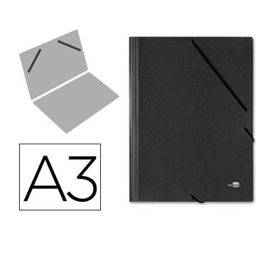 Carpeta gomas Din A-3 negra Liderpapel 27149 Carpeta gomas Din A-3 negra Liderpapel 27149