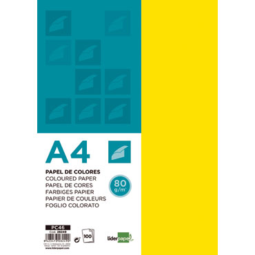 100 hojas papel color limón 80 g/m² Din A-4 Liderpapel 28249 100 hojas papel color limón 80 g/m² Din A-4 Liderpapel 28249