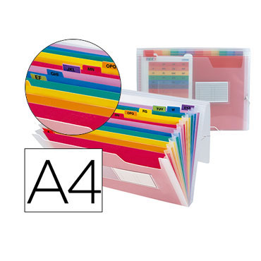 Archivador fuelle PP Din A-4 transparente Liderpapel 29300 Archivador fuelle PP Din A-4 transparente Liderpapel 29300
