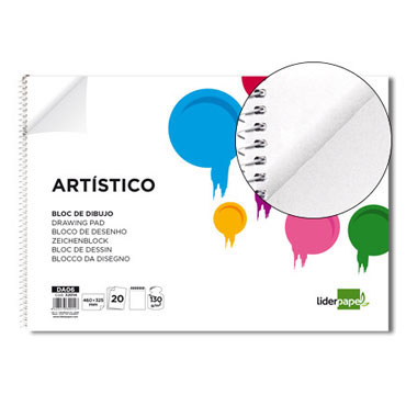 Bloc dibujo encolado A3 20HJ sin recuadro Liderpapel 32014 Bloc dibujo encolado A3 20HJ sin recuadro Liderpapel 32014