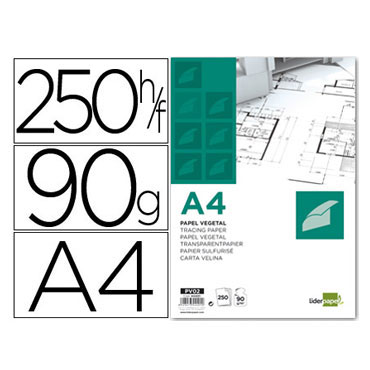 250 láminas vegetal A4 Liderpapel 44401 250 láminas vegetal A4 Liderpapel 44401