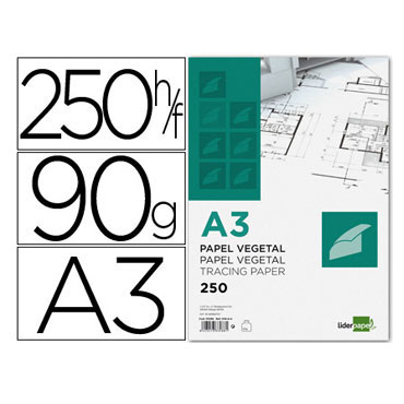 250 láminas vegetal A3 Liderpapel 44402 250 láminas vegetal A3 Liderpapel 44402