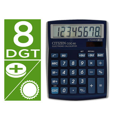 Calculadora CDC-80 azul Citizen 45300 Calculadora CDC-80 azul Citizen 45300