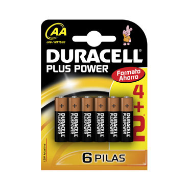 BL4+2 pilas alcalinas Duracell Plus Power LR6/AA BL4+2 pilas alcalinas Duracell Plus Power LR6/AA