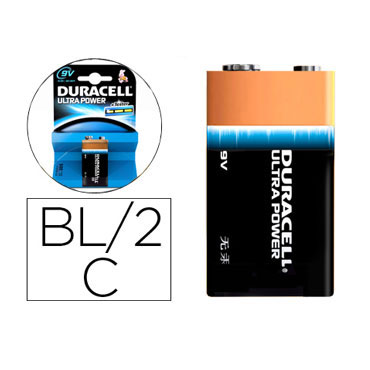 Pila alcalina Duracell Ultra Power 9V 59559 Pila alcalina Duracell Ultra Power 9V 59559