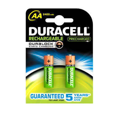 BL2 pilas alcalinas recargables Duracell Stay Charged LR6/AA BL2 pilas alcalinas recargables Duracell Stay Charged LR6/AA