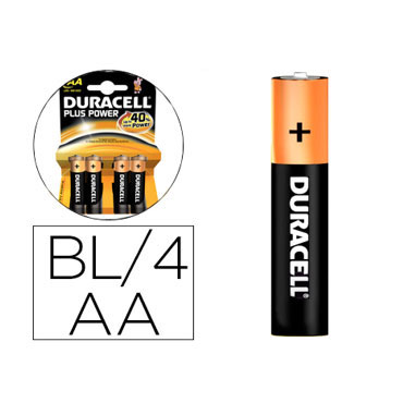 BL4 pilas alcalinas Duracell recargables LR6/AA