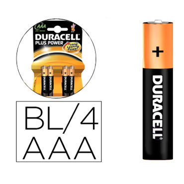 BL4 pilas alcalinas Duracell recargables LR03/AAA
