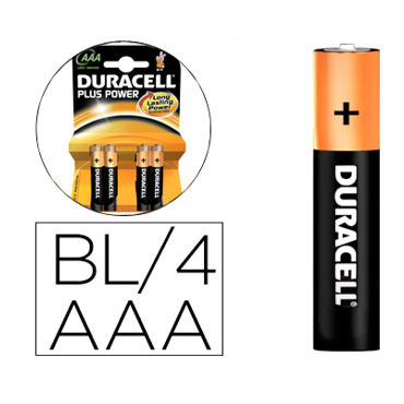 BL4 pilas alcalinas Duracell recargables LR03/AAA 59565 BL4 pilas alcalinas Duracell recargables LR03/AAA 59565
