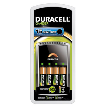 Cargador Duracell15 minutos + 4 Pilas AA Cargador Duracell15 minutos + 4 Pilas AA