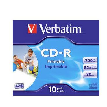 10 CD-R 700MB 80MIN 52X JC Verbatim