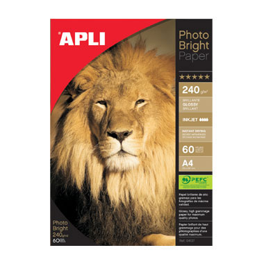 Papel PHOTO BRIGHT 240 g/m² 150HJ 10x15 cm. Apli 11504 Papel PHOTO BRIGHT 240 g/m² 150HJ 10x15 cm. Apli 11504