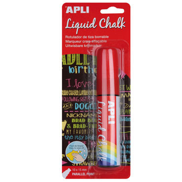 Rotulador tiza biselado rojo Apli 13963 Rotulador tiza biselado rojo Apli 13963
