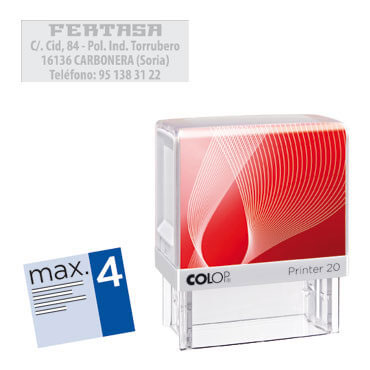 Printer 20 4 líneas personalizables 38x14 mm. Colop PR.20 Printer 20 4 líneas personalizables 38x14 mm. Colop PR.20