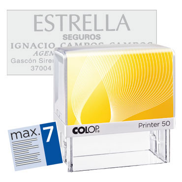 Printer 50 7 líneas personalizables 69x30 mm. Colop PR.50 Printer 50 7 líneas personalizables 69x30 mm. Colop PR.50