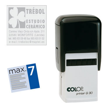 Printer Q30 7 líneas personalizables 30x30 mm. Colop PR.Q30 Printer Q30 7 líneas personalizables 30x30 mm. Colop PR.Q30