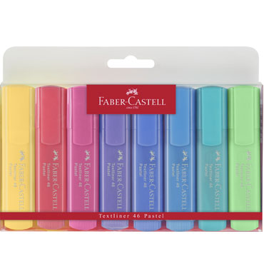 8 marcadorer flúor Textliner pastel Faber Castell 154609 8 marcadorer flúor Textliner pastel Faber Castell 154609