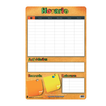 Lámina escolar Horario escolar 10801173 Lámina escolar Horario escolar 10801173