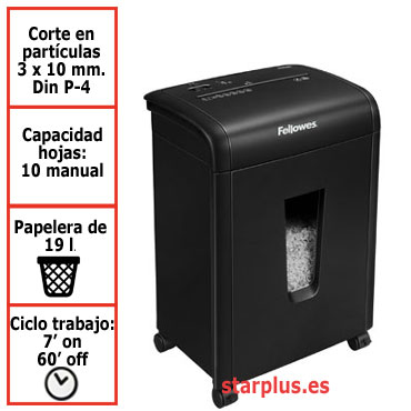 Destructora papel Fellowes 62Mc uso moderado 4685201 Destructora papel Fellowes 62Mc uso moderado 4685201