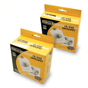 Pack 100 sobres para CD Fellowes 90691 Pack 100 sobres para CD Fellowes 90691