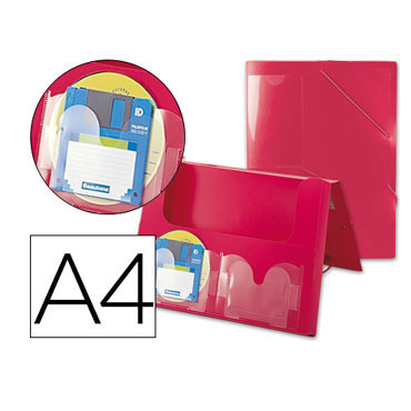 Carpeta documentos PP Din A-4 roja Beautone 23016